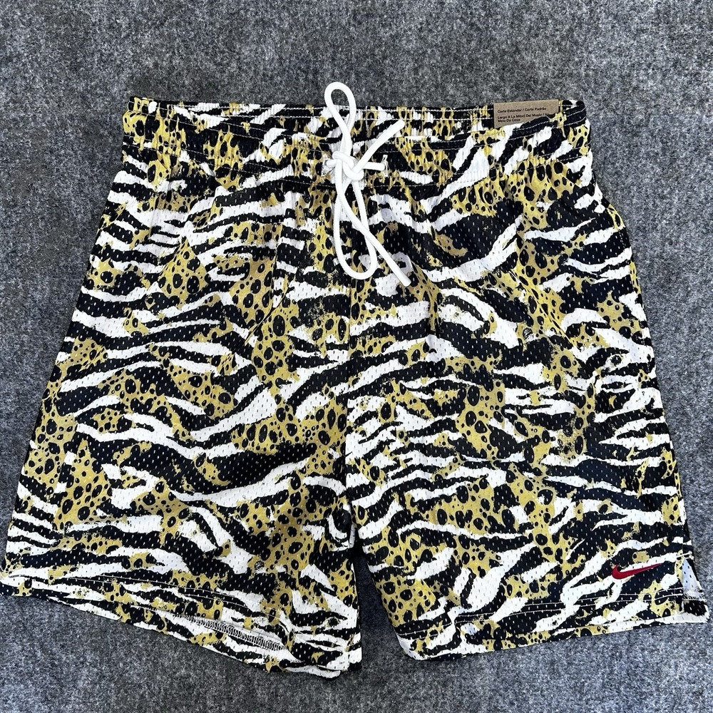 NIKE PRACTICE MESH DRI-FIT MEN'S SHORTS ANIMAL PRINT HV6933-100 SIZE SMALL NWT